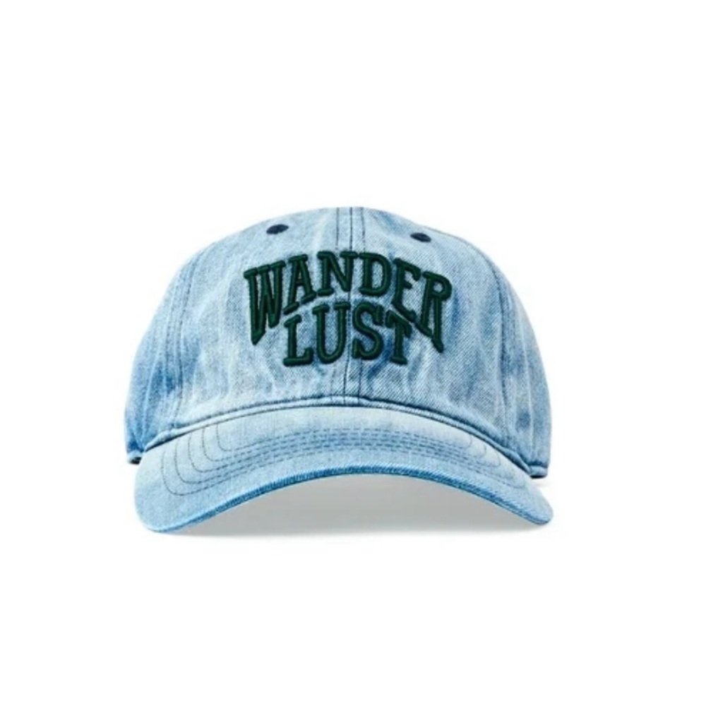 Time and Tru Women's Washed Denim Wander Lust Baseball Hat